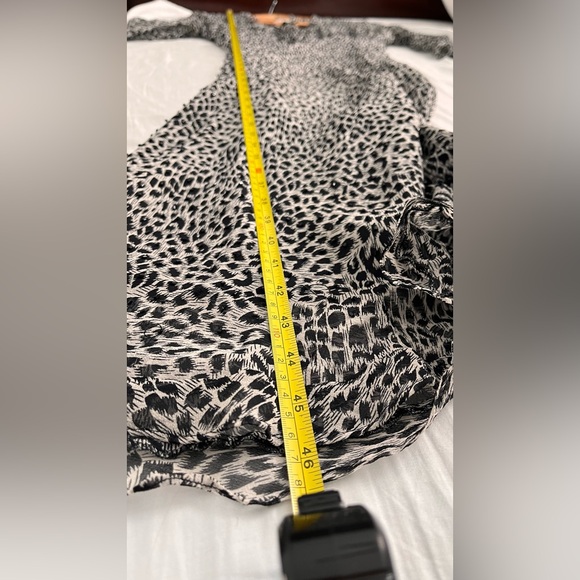 Vintage 100% Silk ICE Dress Black/White Animal Print SIZE 10 Beaded Y2K - Picture 10 of 16